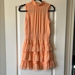 Express Coral Textured Dress